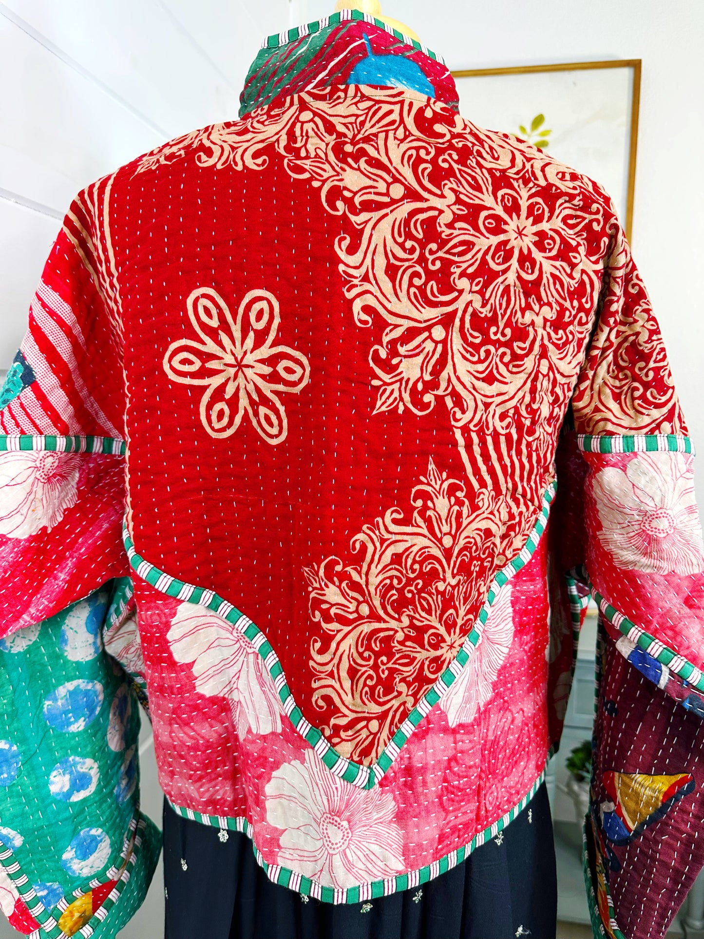 Kantha Quilted Bomber Jacket | Blanket Coat | Patchwork Coat