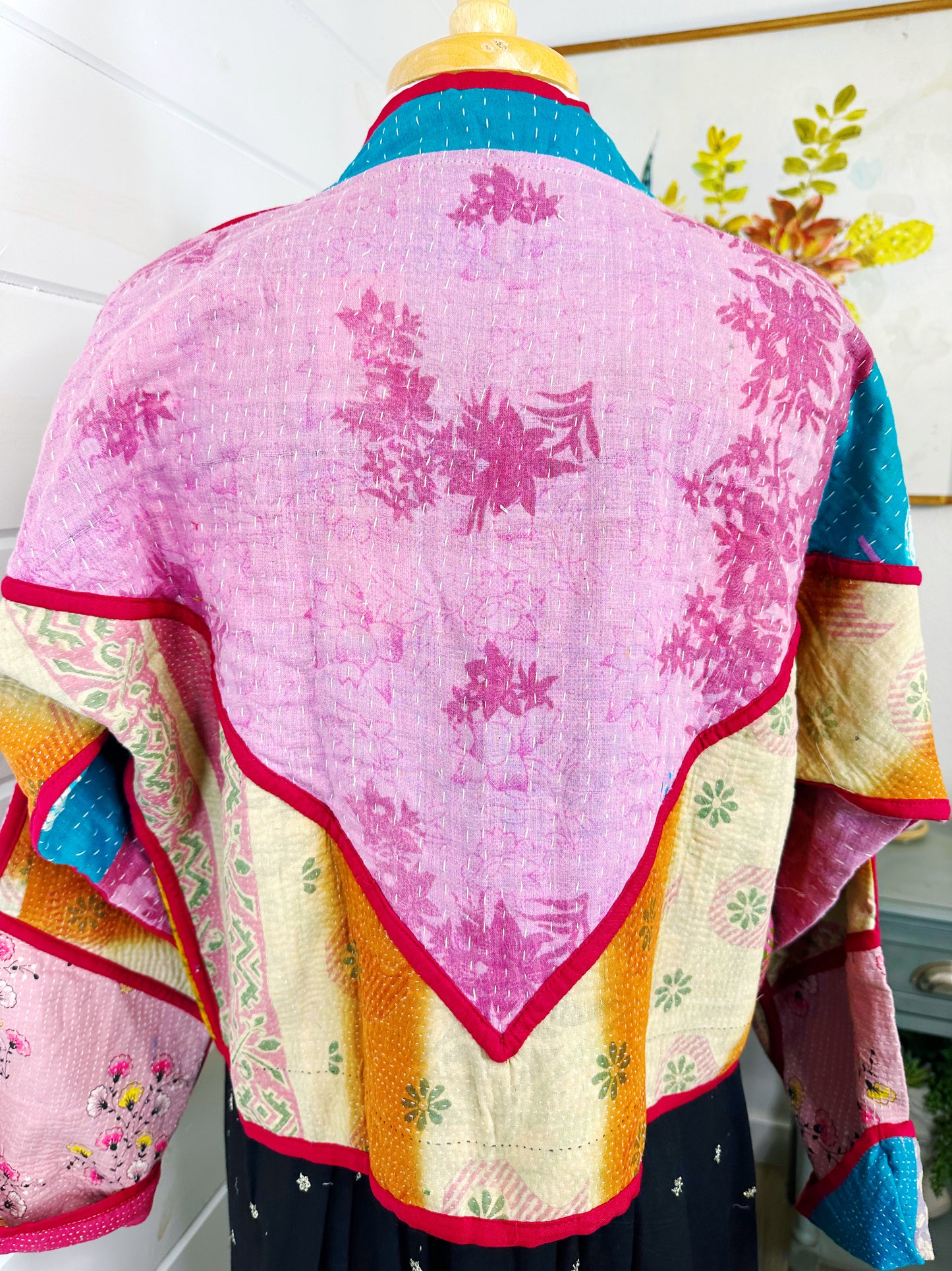 Kantha Quilted Bomber Jacket | Blanket Coat | Patchwork Coat