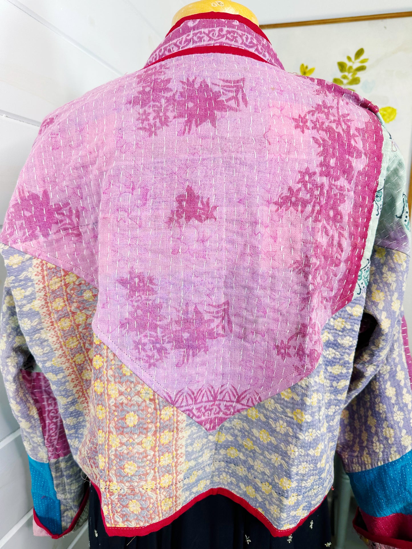 Kantha Quilted Bomber Jacket | Blanket Coat | Patchwork Coat