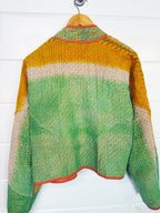 Stevie style revival kantha jacket #2311, reversed, back view