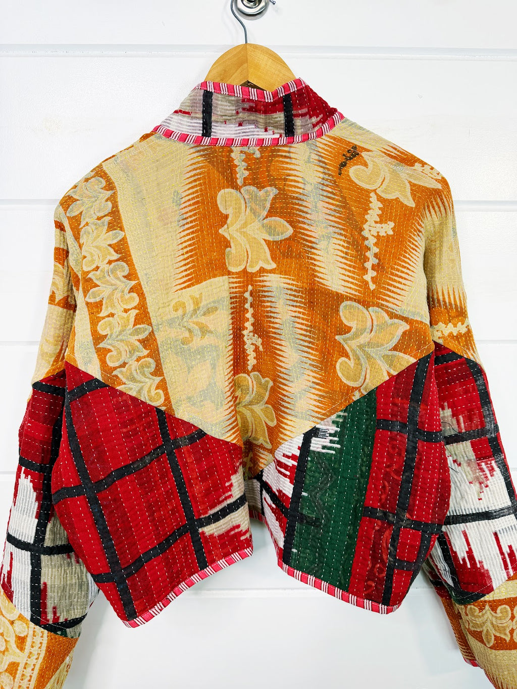 Stevie style revival kantha jacket #2315, reversed, back view