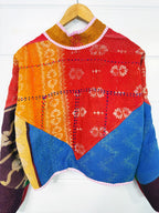 Stevie style revival kantha jacket #2314, reversed, back view