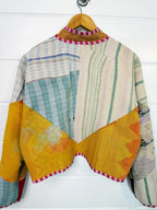 Stevie style revival kantha jacket #2308, reversed, back view