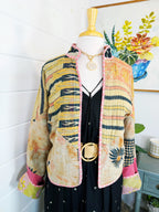 Patchwork Kantha Jacket – Quilted Reversible Blanket Coat