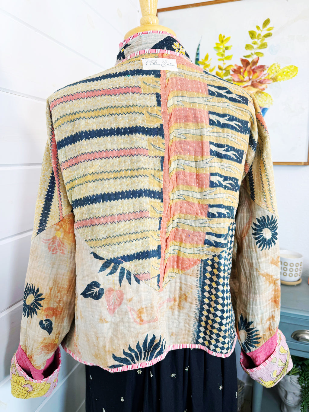 Patchwork Kantha Jacket – Quilted Reversible Blanket Coat