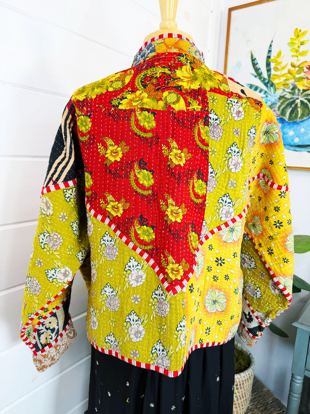 Patchwork Kantha Jacket – Quilted Reversible Blanket Coat