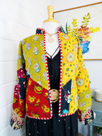 Patchwork Kantha Jacket – Quilted Reversible Blanket Coat