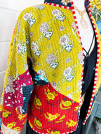 Patchwork Kantha Jacket – Quilted Reversible Blanket Coat