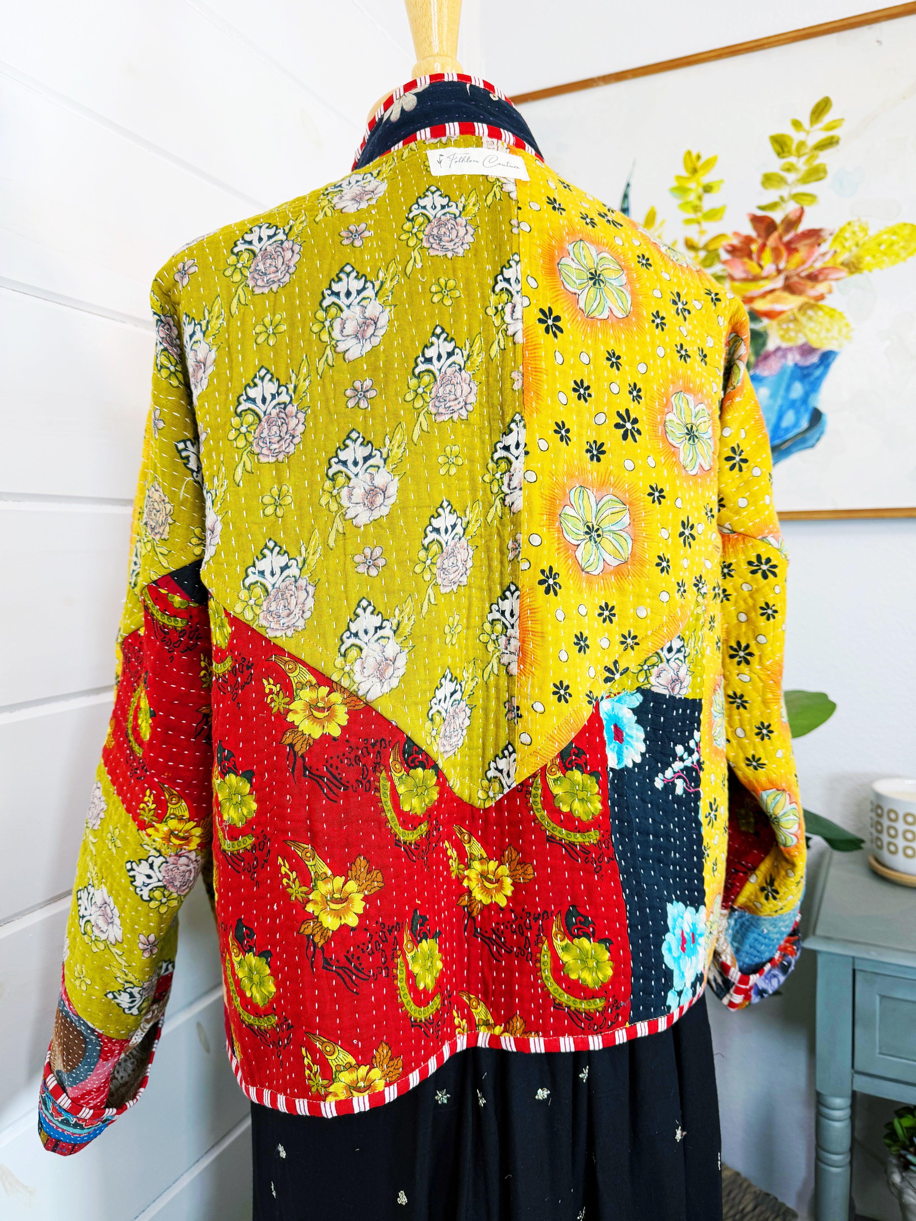 Patchwork Kantha Jacket – Quilted Reversible Blanket Coat