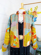 Patchwork Kantha Jacket – Quilted Reversible Blanket Coat