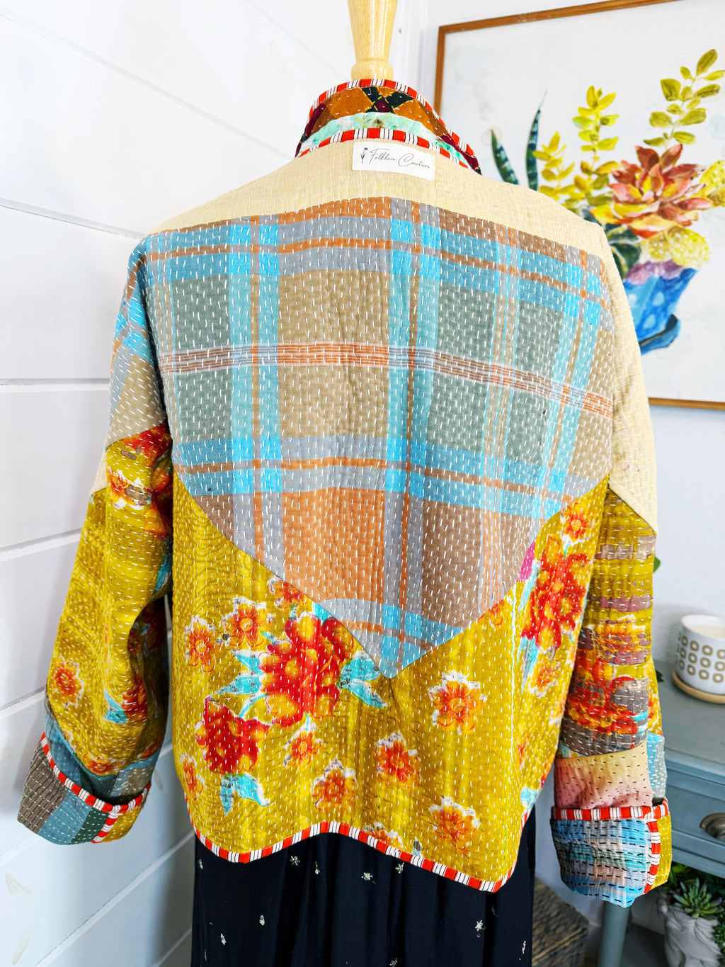 Patchwork Kantha Jacket – Quilted Reversible Blanket Coat