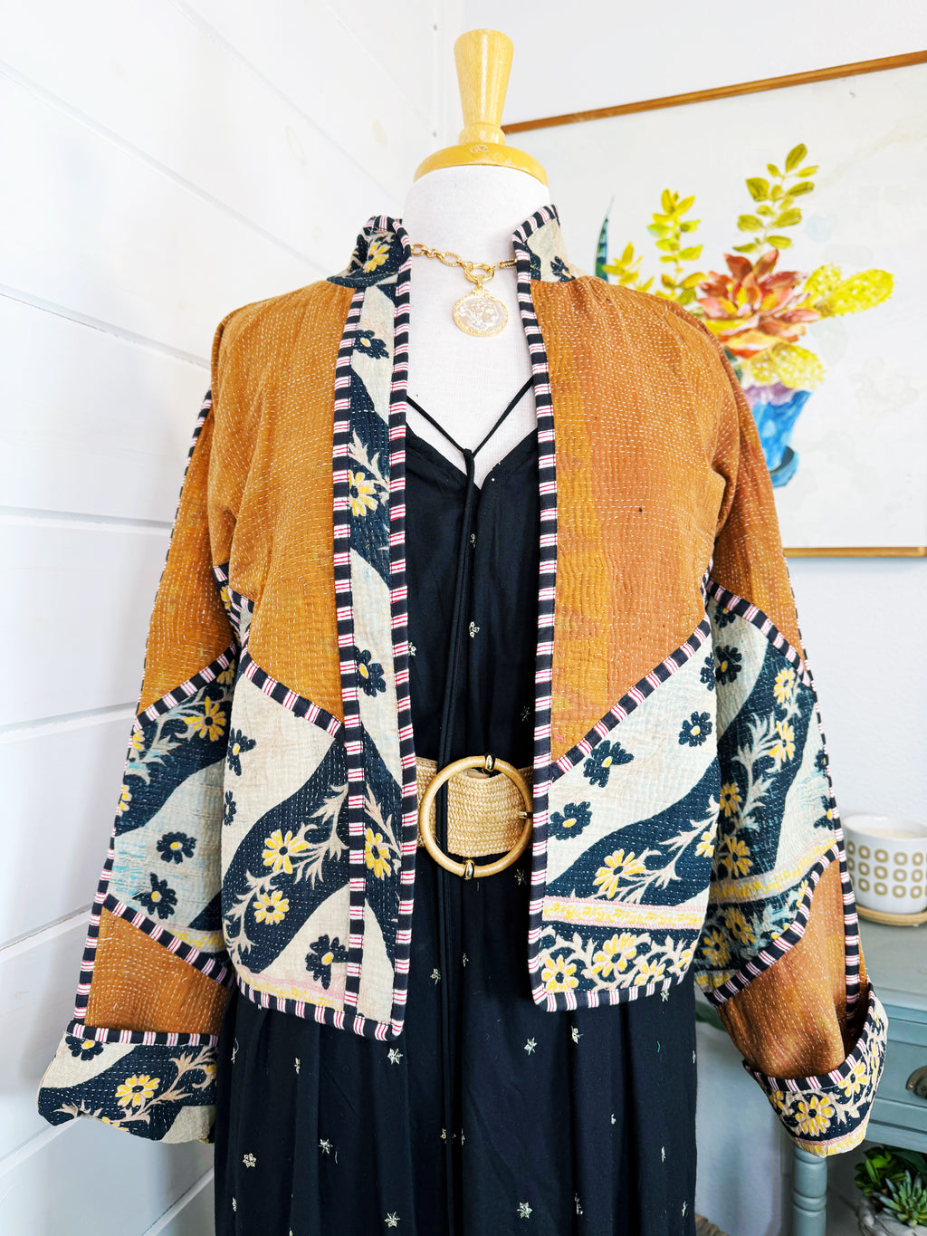 Patchwork Kantha Jacket – Quilted Reversible Blanket Coat