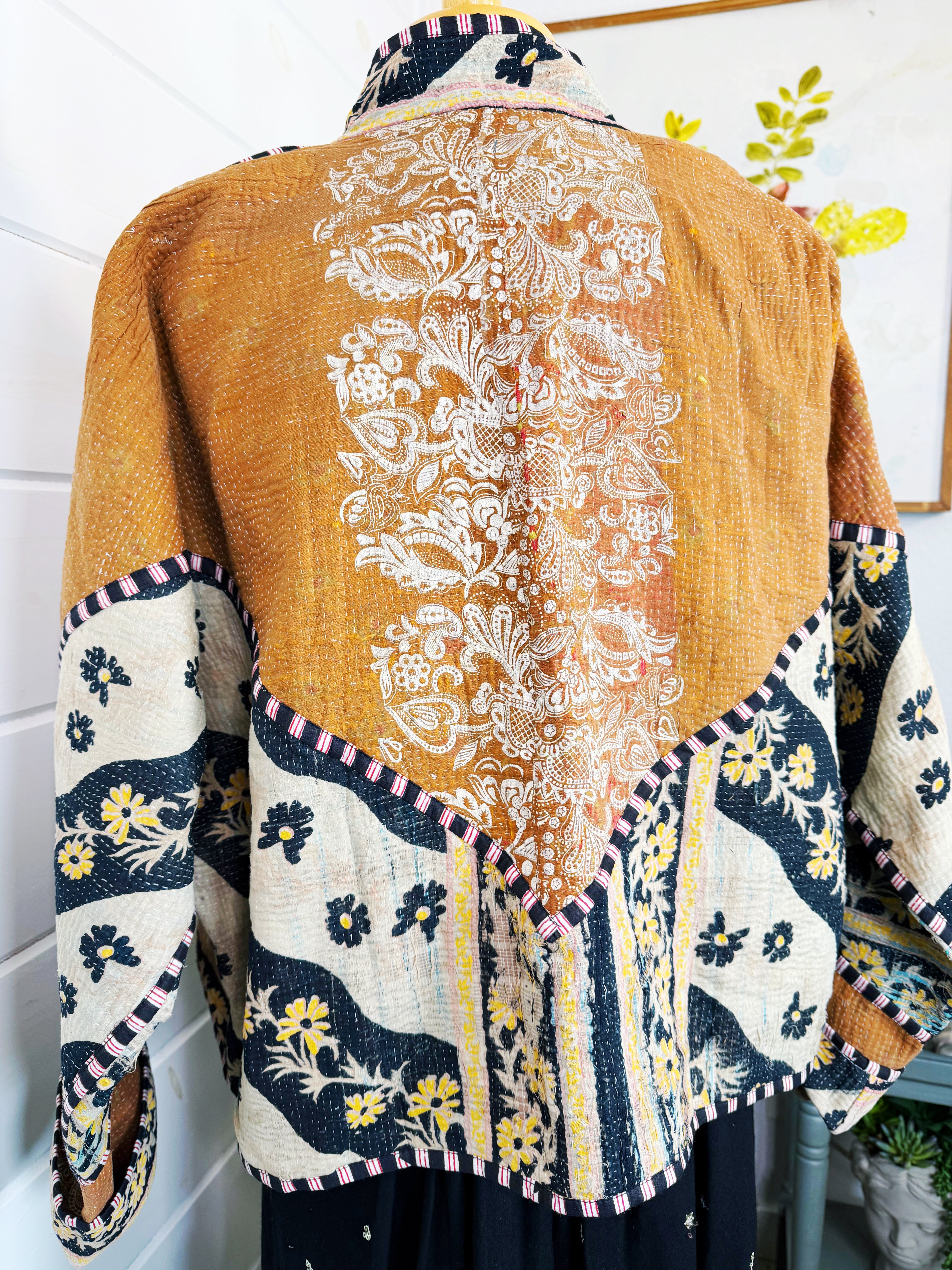 Patchwork Kantha Jacket – Quilted Reversible Blanket Coat