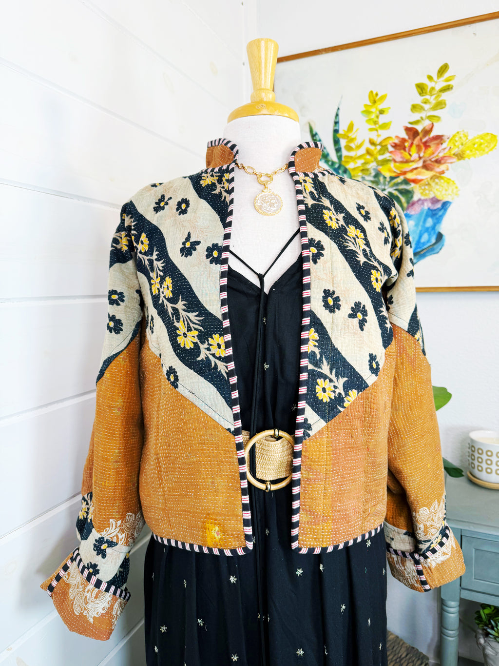 Patchwork Kantha Jacket – Quilted Reversible Blanket Coat