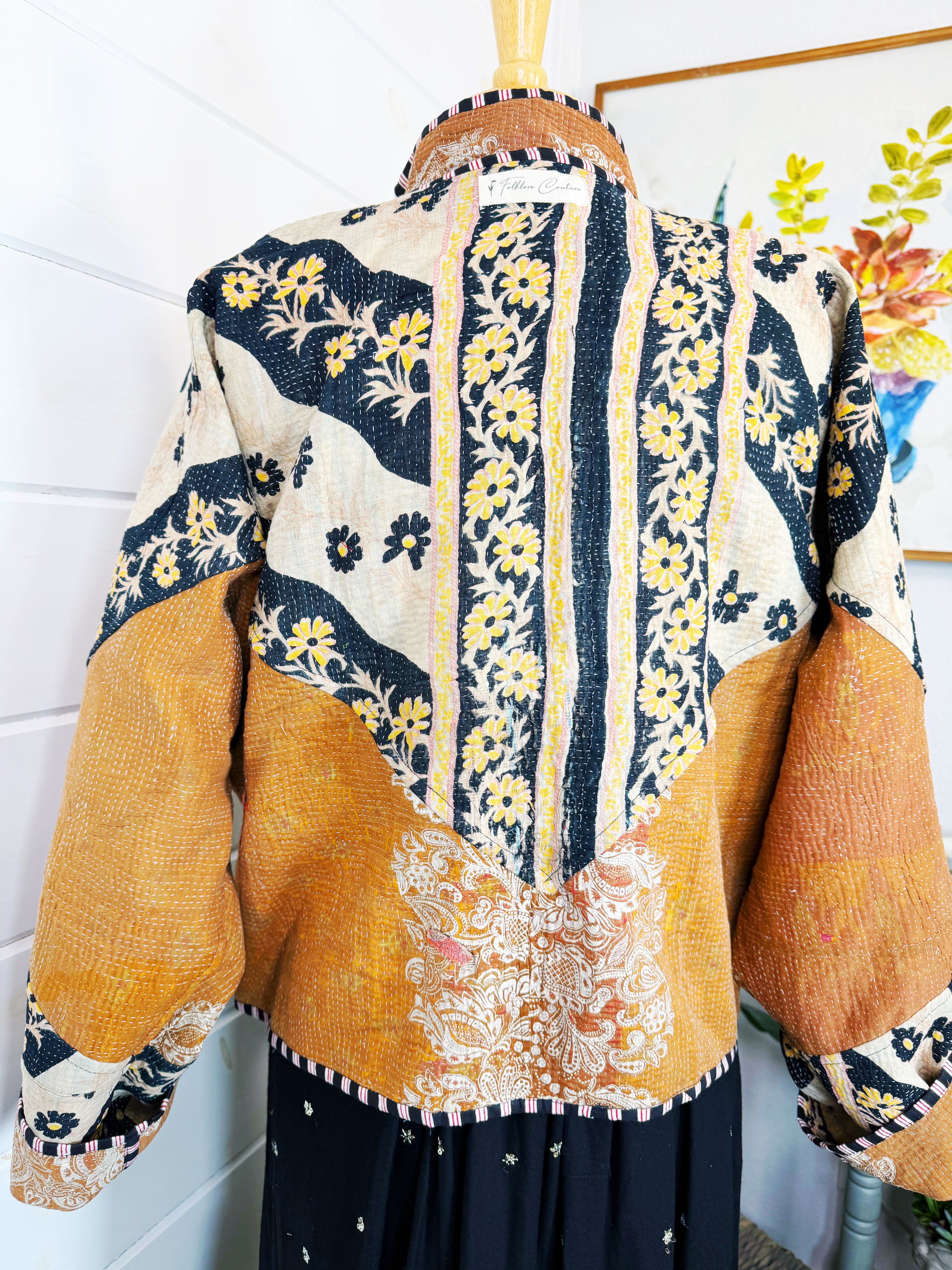 Patchwork Kantha Jacket – Quilted Reversible Blanket Coat
