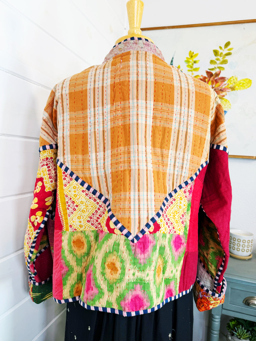 Patchwork Kantha Jacket – Quilted Reversible Blanket Coat