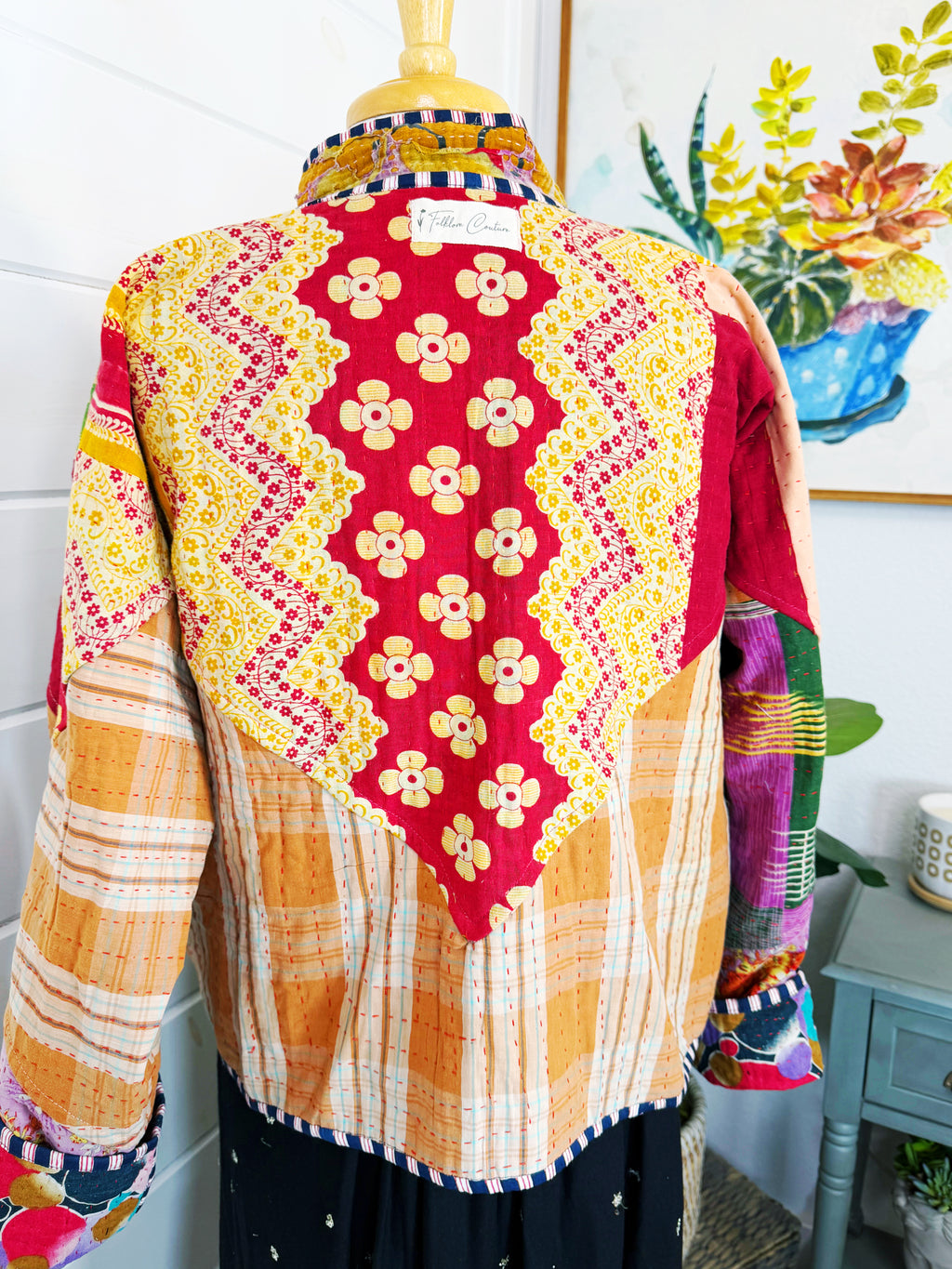 Patchwork Kantha Jacket – Quilted Reversible Blanket Coat