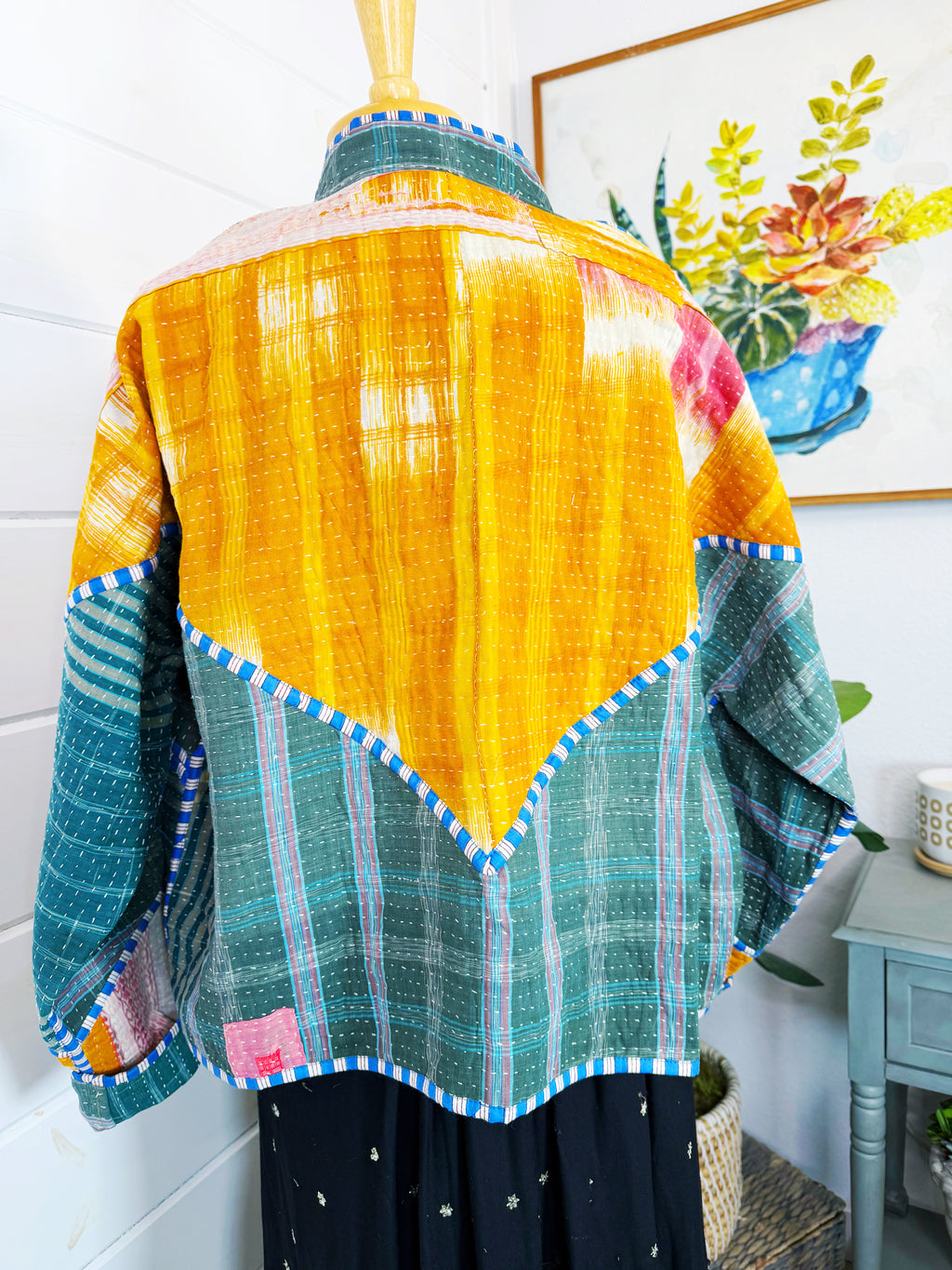 Patchwork Kantha Jacket – Quilted Reversible Blanket Coat