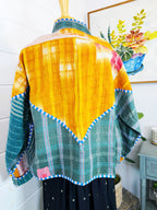 Patchwork Kantha Jacket – Quilted Reversible Blanket Coat