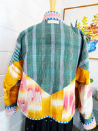 Patchwork Kantha Jacket – Quilted Reversible Blanket Coat