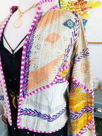 Patchwork Kantha Jacket – Quilted Reversible Blanket Coat