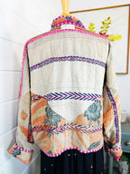 Patchwork Kantha Jacket – Quilted Reversible Blanket Coat