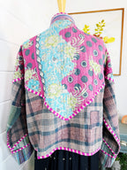Patchwork Kantha Jacket – Quilted Reversible Blanket Coat