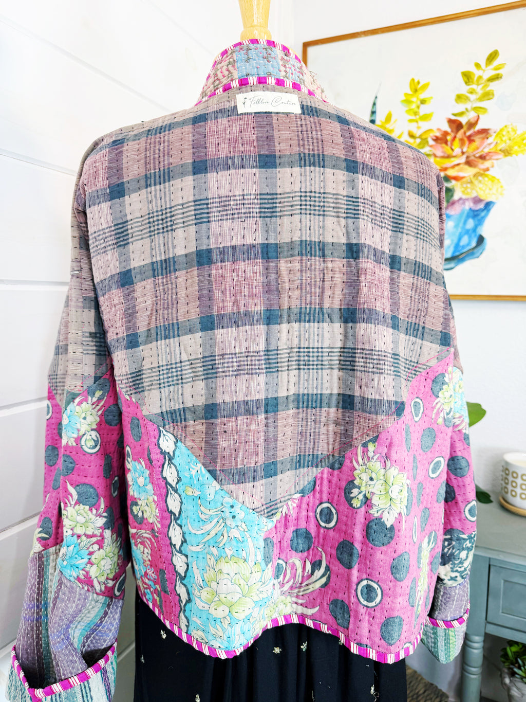 Patchwork Kantha Jacket – Quilted Reversible Blanket Coat