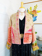 Patchwork Kantha Jacket – Quilted Reversible Blanket Coat