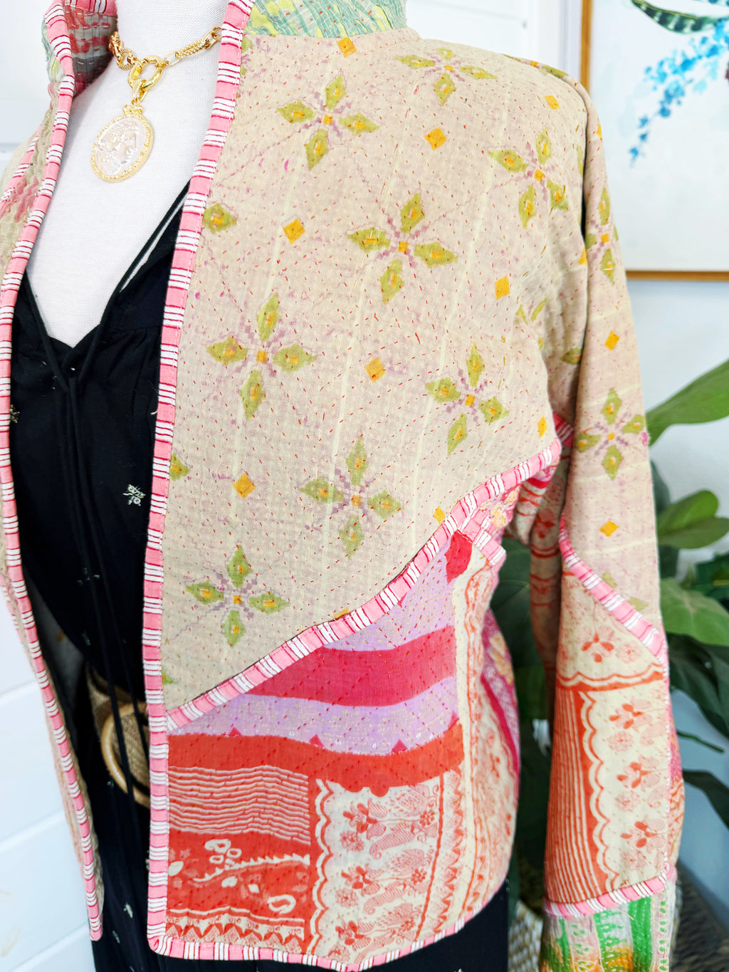 Patchwork Kantha Jacket – Quilted Reversible Blanket Coat