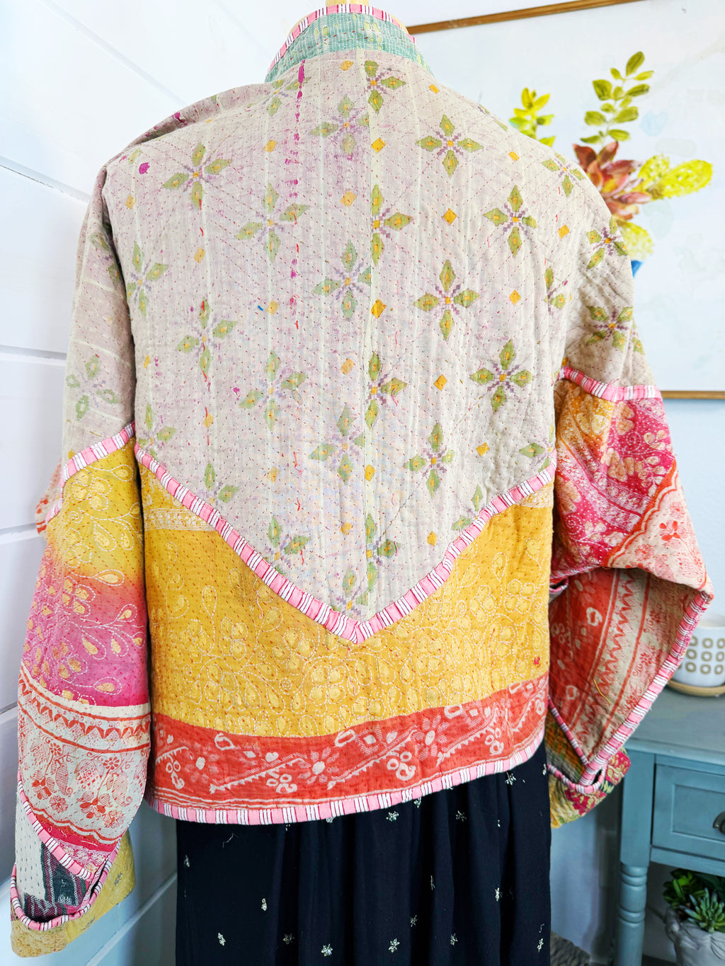 Patchwork Kantha Jacket – Quilted Reversible Blanket Coat