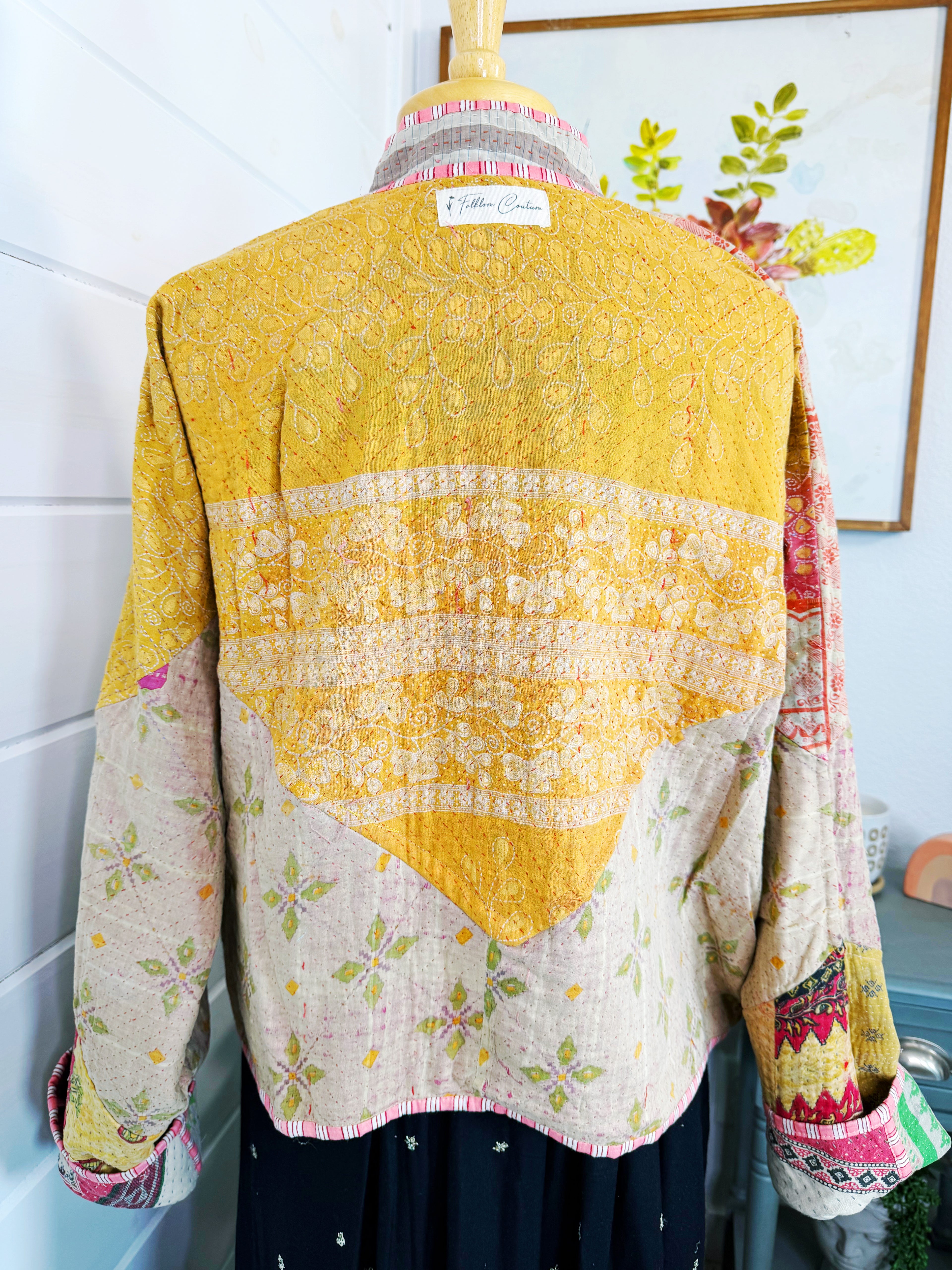 Patchwork Kantha Jacket – Quilted Reversible Blanket Coat