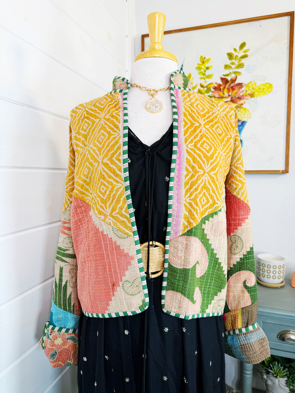 Patchwork Kantha Jacket – Quilted Reversible Blanket Coat