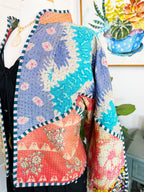 Patchwork Kantha Jacket – Quilted Reversible Blanket Coat