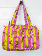 Quilted Mini Duffle Bag - Lemonade Tiger Print