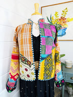 Patchwork Kantha Jacket – Quilted Reversible Blanket Coat
