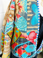 Patchwork Kantha Jacket – Quilted Reversible Blanket Coat