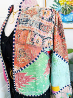Patchwork Kantha Jacket – Quilted Reversible Blanket Coat