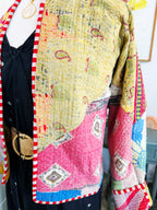 Patchwork Kantha Jacket – Quilted Reversible Blanket Coat