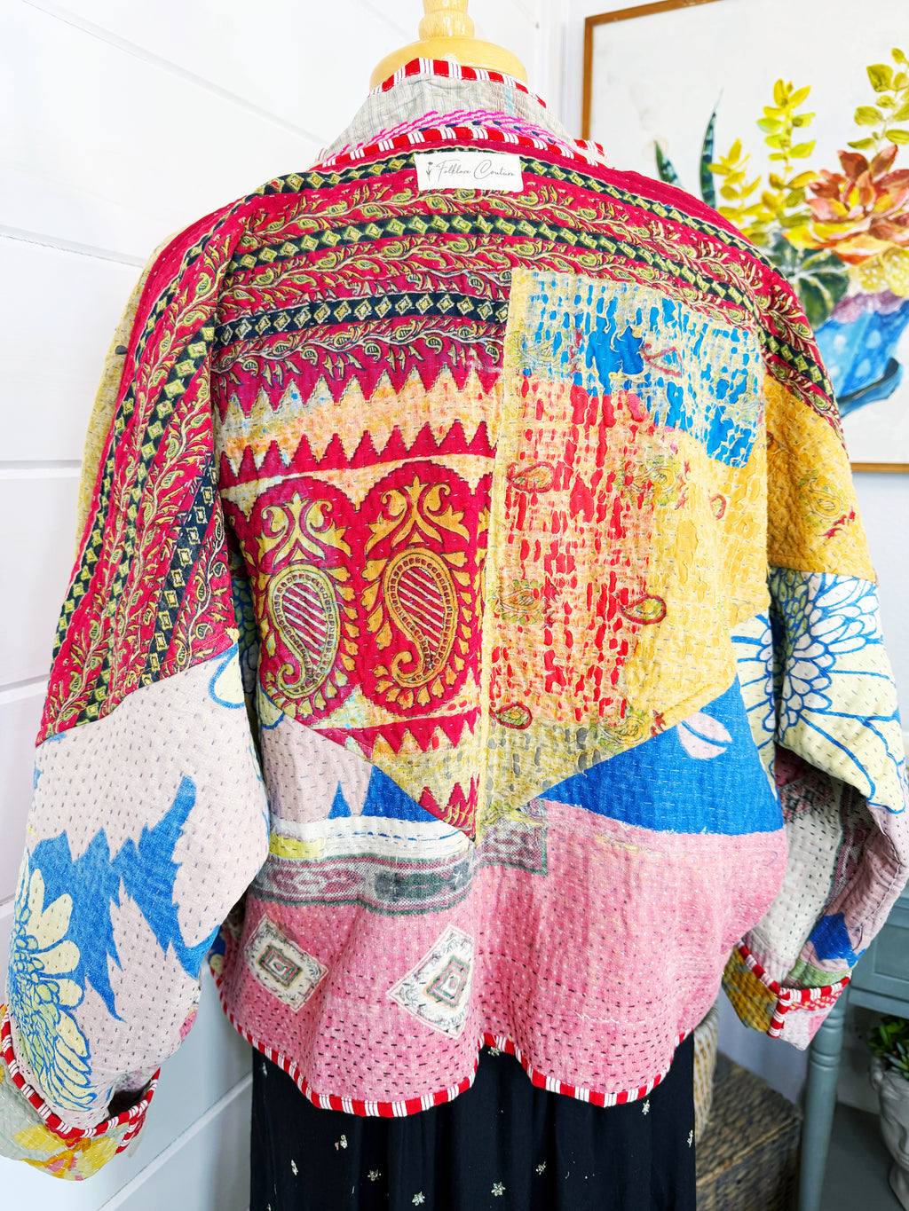 Patchwork Kantha Jacket – Quilted Reversible Blanket Coat