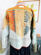 Patchwork Kantha Jacket – Quilted Reversible Blanket Coat