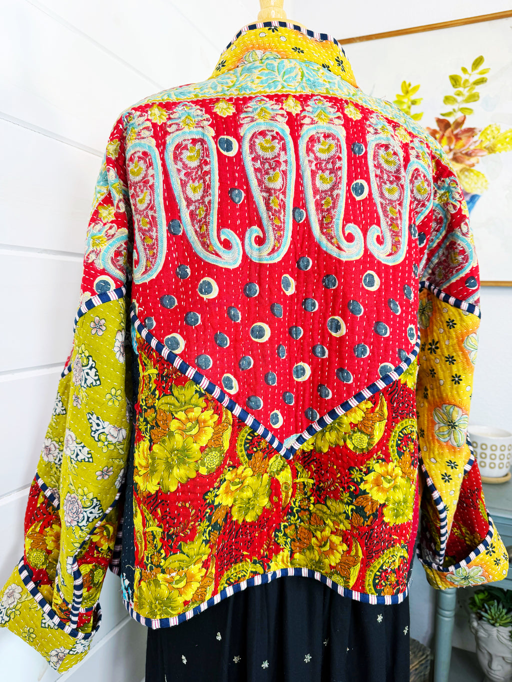 Patchwork Kantha Jacket – Quilted Reversible Blanket Coat
