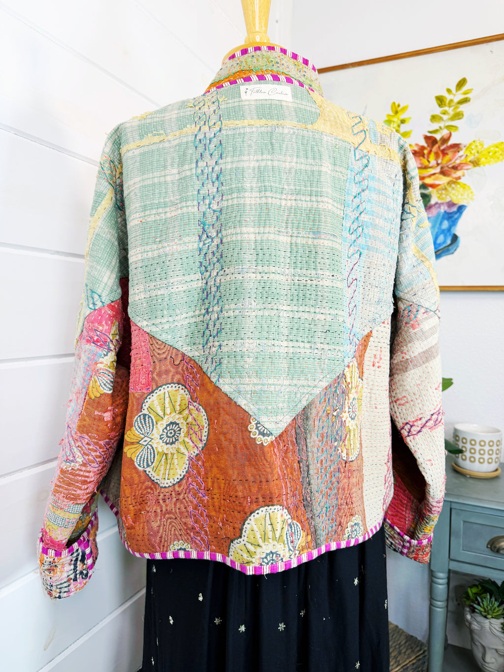 Patchwork Kantha Jacket – Quilted Reversible Blanket Coat
