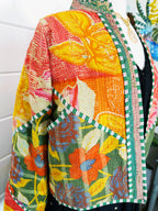 Patchwork Kantha Jacket – Quilted Reversible Blanket Coat
