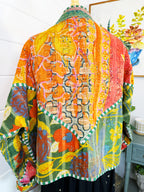 Patchwork Kantha Jacket – Quilted Reversible Blanket Coat