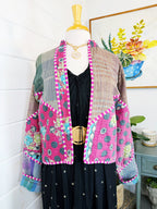 Patchwork Kantha Jacket – Quilted Reversible Blanket Coat