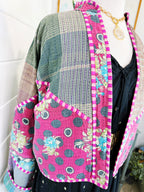 Patchwork Kantha Jacket – Quilted Reversible Blanket Coat