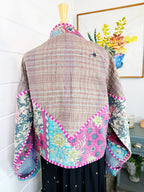 Patchwork Kantha Jacket – Quilted Reversible Blanket Coat