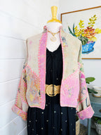 Patchwork Kantha Jacket – Quilted Reversible Blanket Coat
