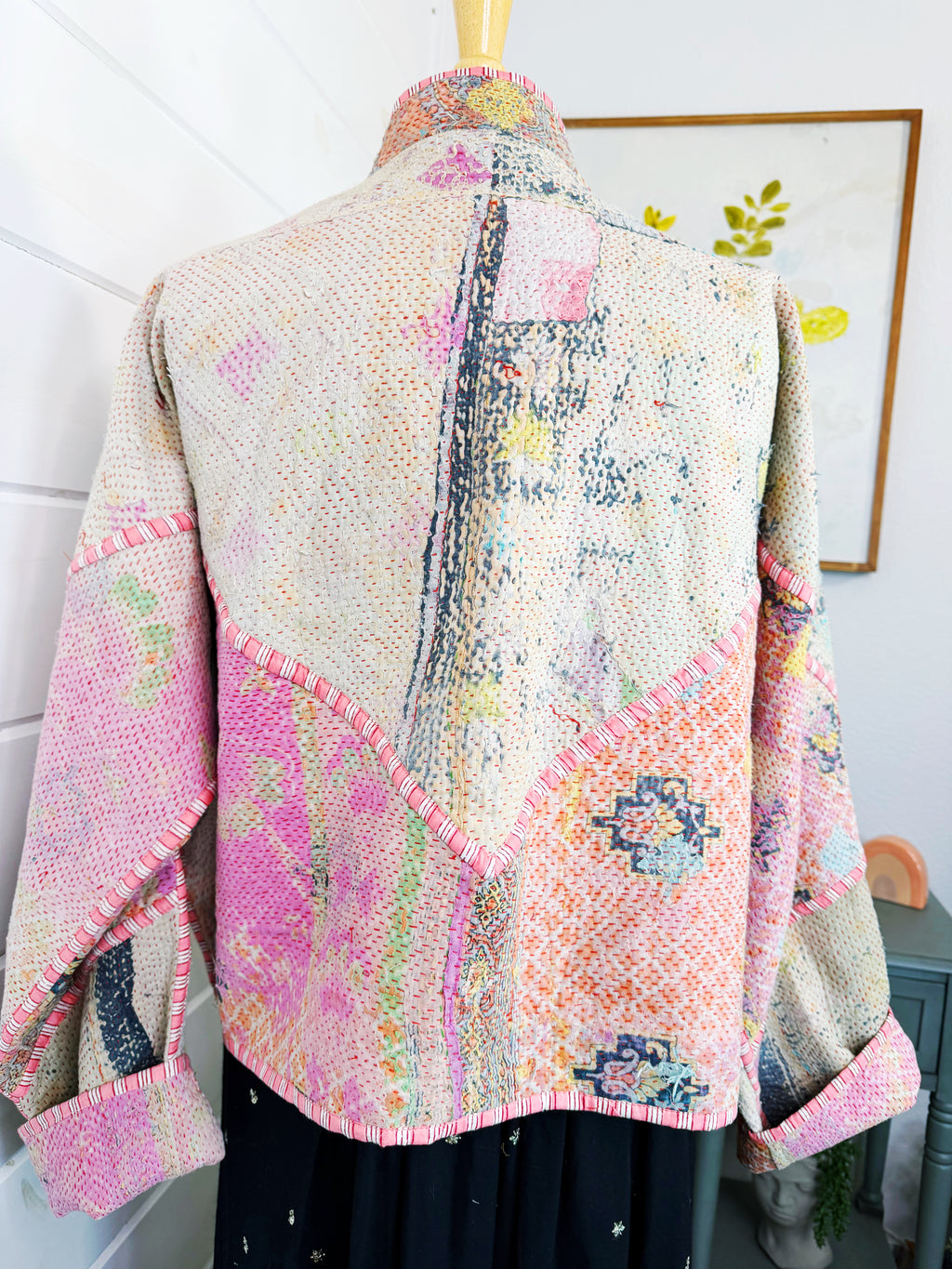 Patchwork Kantha Jacket – Quilted Reversible Blanket Coat